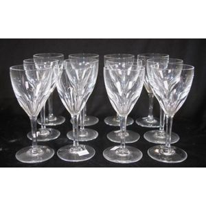 Antique French Baccarat 9232 Crystal Cut Colors Glasses Glassware Set 167  Pcs