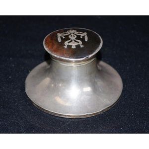 Victorian sterling silver inkwell Birmingham 1898, makers Cohen…