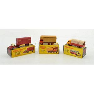 Three Budgie models, including 220 cattle truck; Renault truck;…