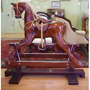 Good timber rocking horse, from the Rocking Horse Stud, Kurmond,…