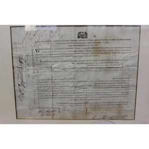 1836 Van Diemen's Land land grant with seal, signed Governor…
