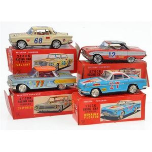 Four Ichiko (Japan) friction powered stock racing car series…
