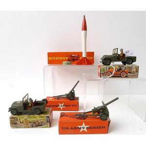 Five Tekno (Denmark) military models, including 871 Honest John;…