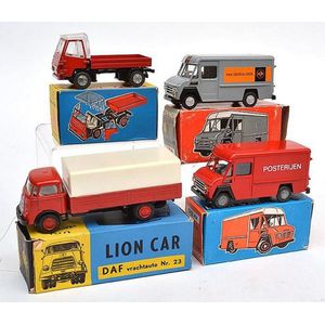 Four lion car (Holland) models, including 45 Daf Pony with 1 x…