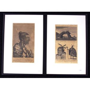 Two antique engravings of New Zealand including engravings for…