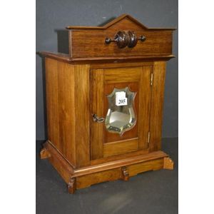 Late 19th century solid blackwood smokers cabinet with glass…
