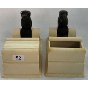 Two Bakelite cigarette dispenser with kookaburra action Motion,…