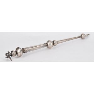 A Russian-Polish silver torah yad, with eagle finial, the…