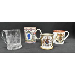 Four Royal memorabilia mugs for Queen Elizabeth II silver &…