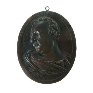 Bronze medallion portrait plaque of Roman Emperor Aulus…