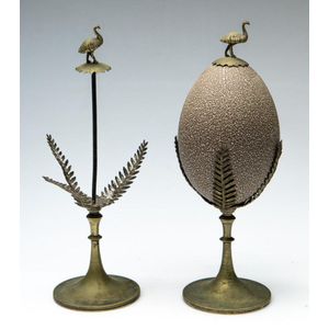 An Australian emu finial palm Frond form stand containing emu…