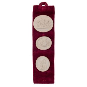 Three antique Italian Grand Tour ceramic medallions, 19th…