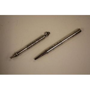 S. Mordan silver propelling pencil & another by E. Raker & Sons