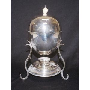 Vintage silver plate egg coddler lidded bowl, with internal egg…