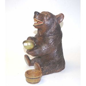 Antique Cast Bear buy Tobacco Canister