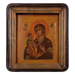 An Greek Orthodox icon, 19th century, depicting the mother of…