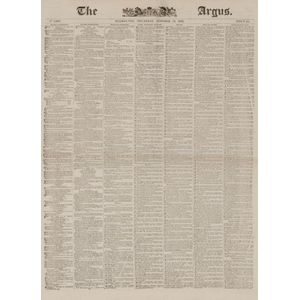 First Melbourne Cup: 'The Argus' newspapers (3) for Thursday…