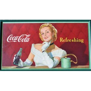 A Coca-Cola 'Refreshing' advertising poster, c.1949; colour…