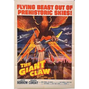 The giant claw (Columbia, 1957) U.S. one sheet poster, folded,…