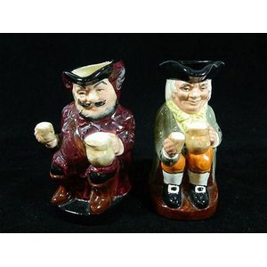 Two Royal Doulton Toby jugs, 'Happy John' and 'Falstaff'