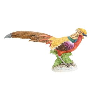 A Dresden porcelain pheasant figure, possibly Carl Thieme,…