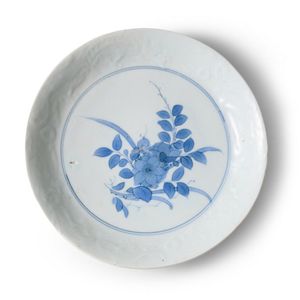 A Japanese Ai Kutani blue and white dish, Edo period…