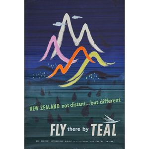 An original 'Fly there by Teal' poster, some light damage to…