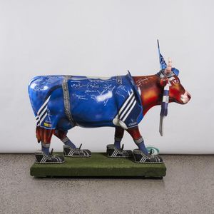 Brent Nicholson, blues Moo, fibreglass and acrylic, signed by…