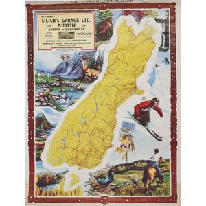A map of the South Island produced by universal Business…