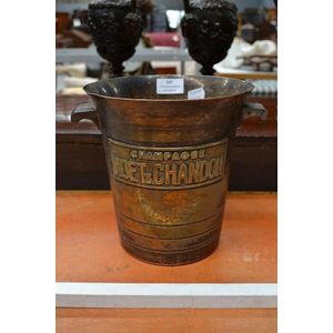 A rare Art Deco 'Moet & Chandon' bronzed metal champagne bucket,…