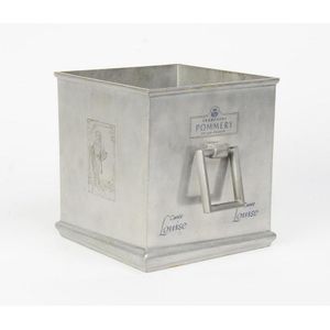 A 'Pommery' square form champagne wine bucket. 20 cm high, 20…