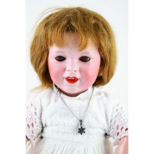 SFBJ 236 laughing Jumeau character doll, blue eyes with lashes,…
