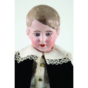 SFBJ 237 character boy doll, blue paperweight eyes, moulded…