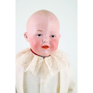 Gebruber Heubach bisque shoulder plate character boy doll,…