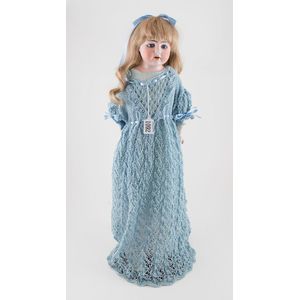 Ernst Heubach bisque shoulder plate doll blue stationary eyes,…