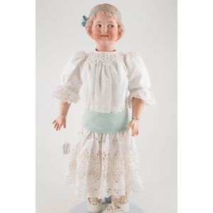'Coquette' Gebruder Heubach bisque character doll socket head…