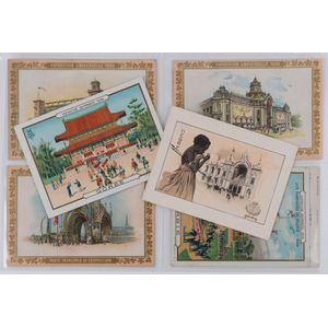 Lot de 3 albums souvenirs de l'Exposition Universelle de 1900 Album  photographique. Exposition 1900