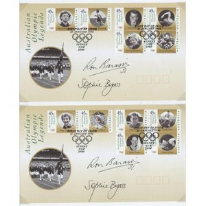 Autographs: mostly on 1998 Olympic Legends first day covers all…