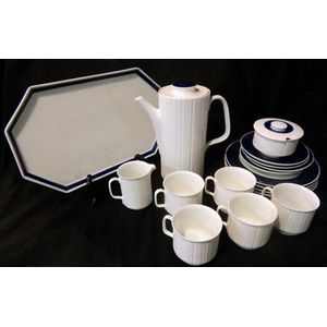 A Rosenthal coffee set for four, comprising pot, sugar and…