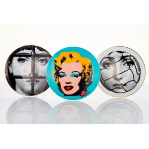 Piero Fornasetti (Italian, 1913-1988), two Julia cabinet plates,…