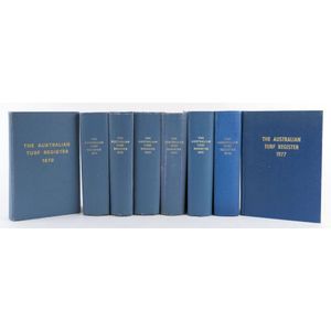 The Australian Turf Register' - 8 volumes: 1970 to 1977. Large,…