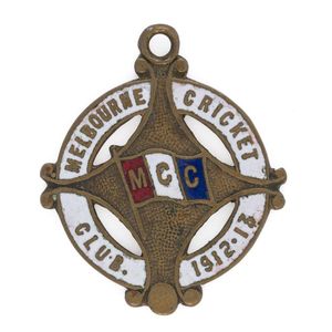 Melbourne Cricket Club, 1912-13 Membership fob, made by C.…