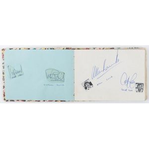 1950-90s Autographs: in small autograph book, often with small…