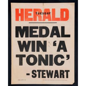 Ian Stewart and Ross Smith - St Kilda: 1968 Newspaper Billboard…