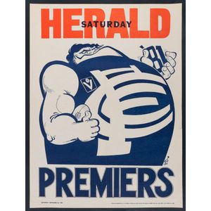 Carlton: 1981 original Weg Premiership posters, (5 examples).…