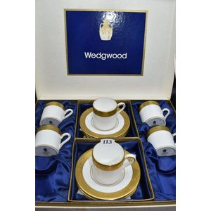 Wedgwood Ascot bone china demitasse coffee cups and saucers…