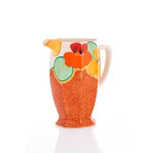 Clarice Cliff, Bizarre' Athens jug, Nasturium' pattern,…