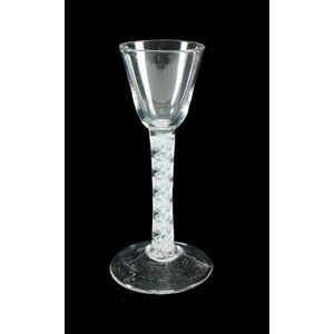 heavy twist stem water glasses, hand-blown glass goblets w/ twisted stems