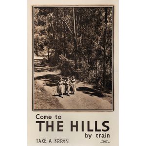 Victorian Railways Travel Poster Come to the Hills by train,…