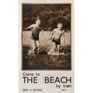 Victorian Railways Travel Poster Come to the Beach by train,…